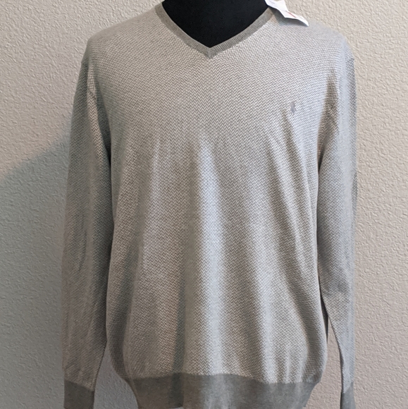 Polo Ralph Lauren Pima Cotton Vneck Sweater - Picture 1 of 5